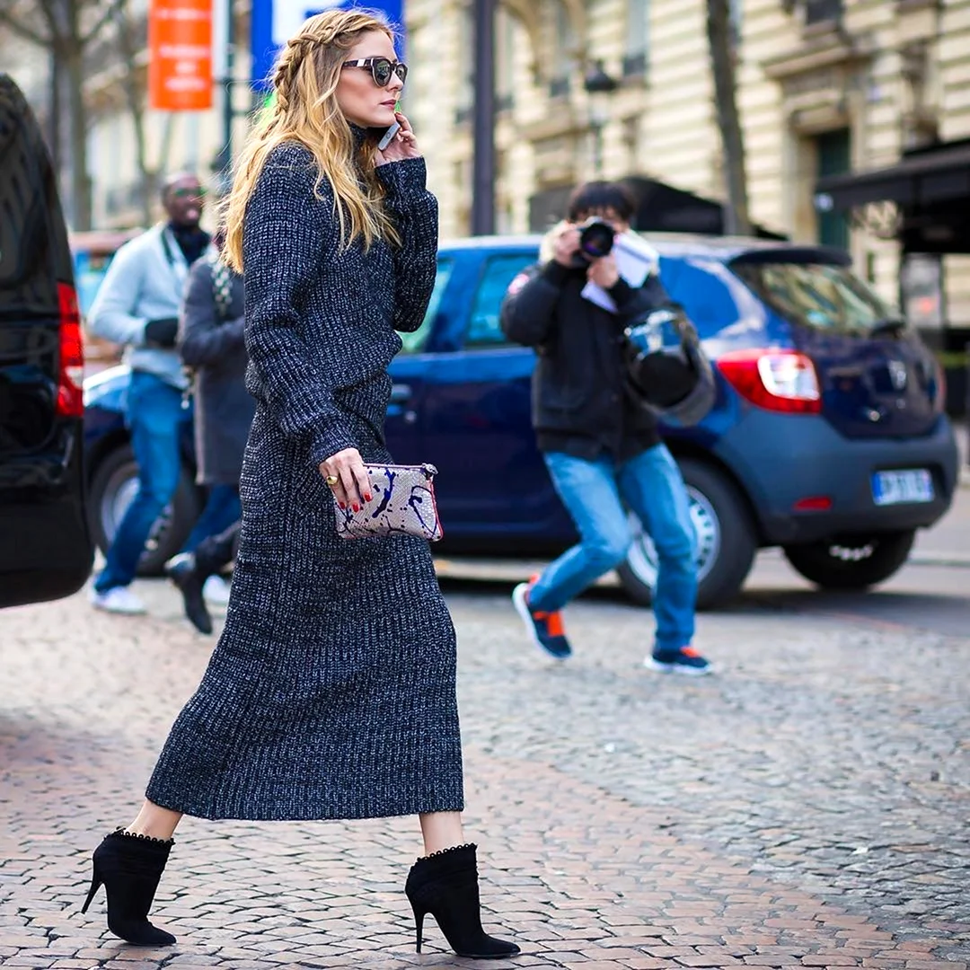 Трикотажное платье стрит стайл