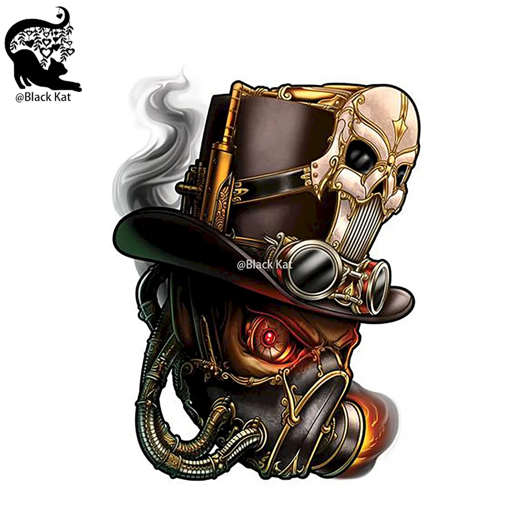 Череп у стилі стимпанк