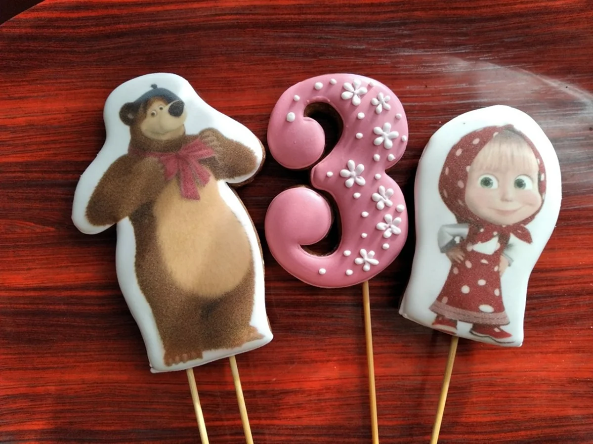 Маша та ведмідь топпери на торт