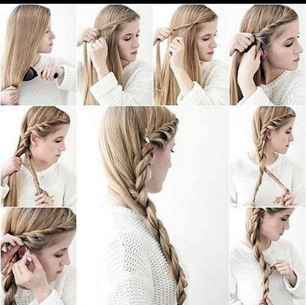 Зачіски самої собі на середнє волосся