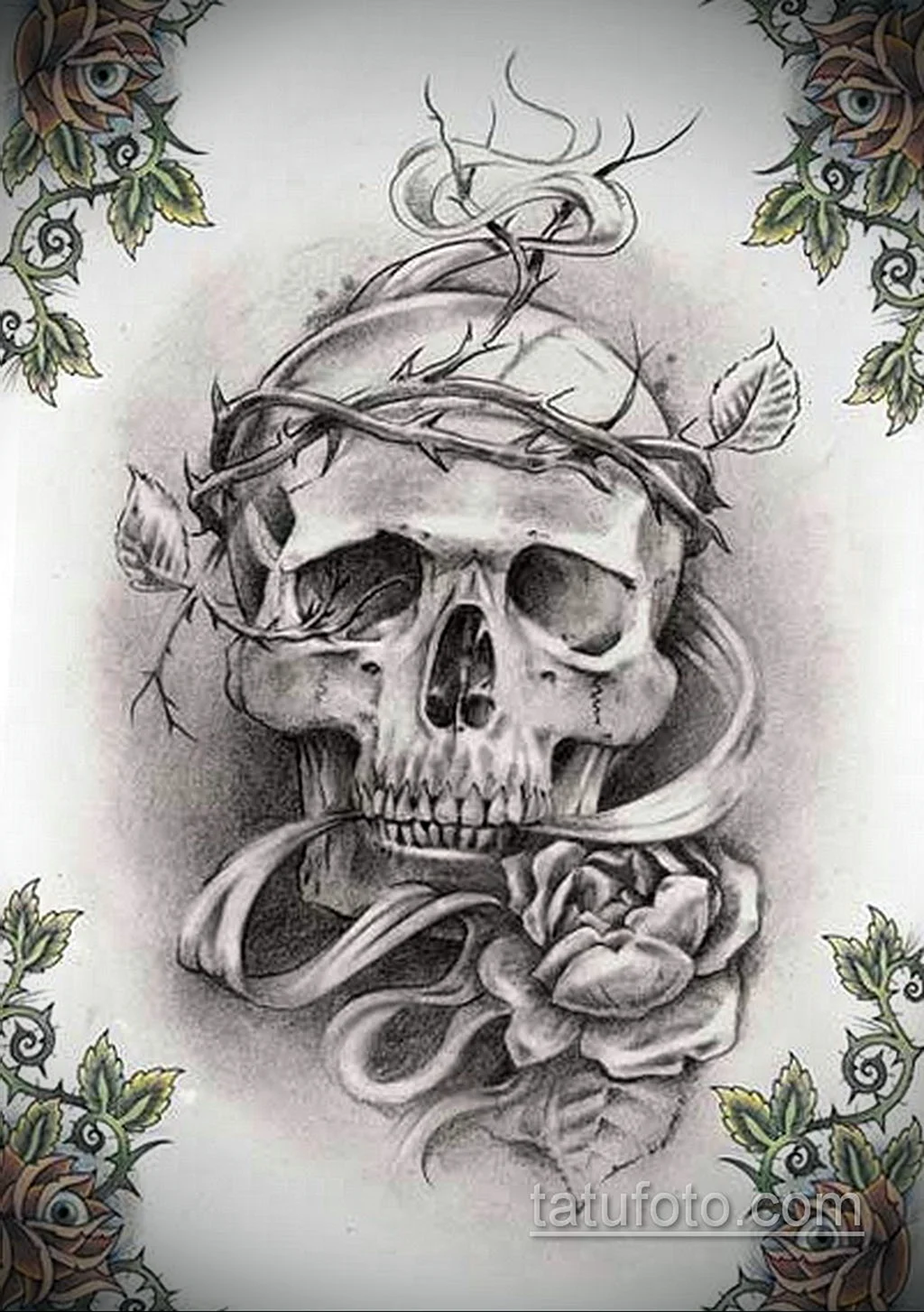 Череп з вінком