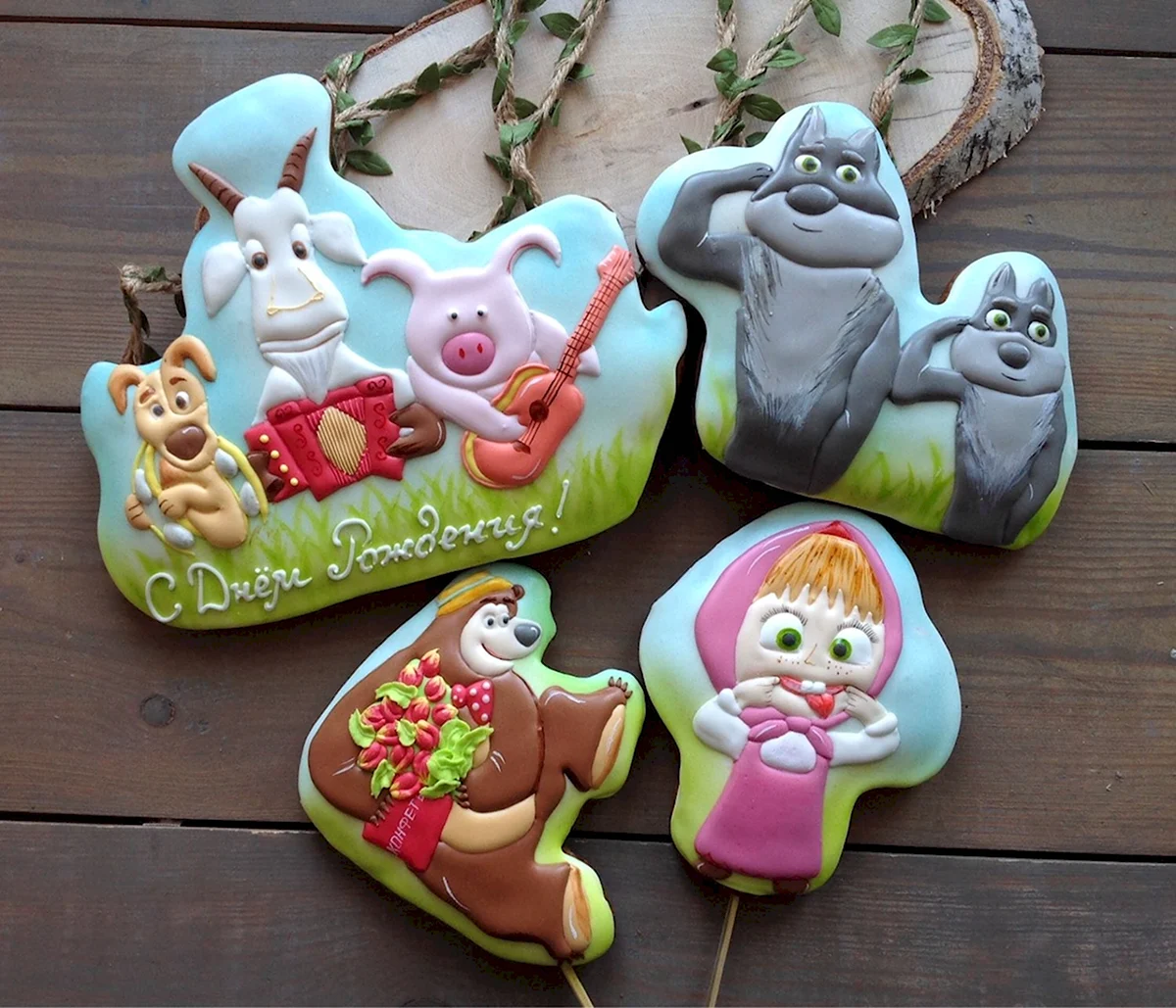 Пряничний Топпер Маша та ведмідь