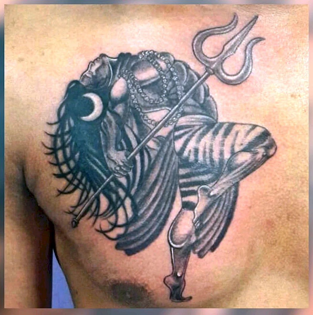 Mahadev Tattoo for men in Shoulder