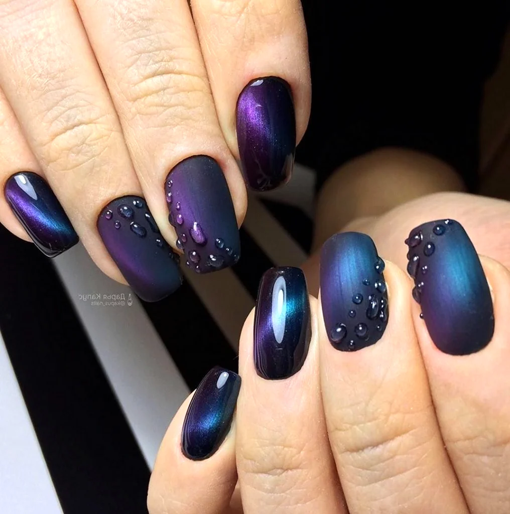 Манікюр котяче око градієнт