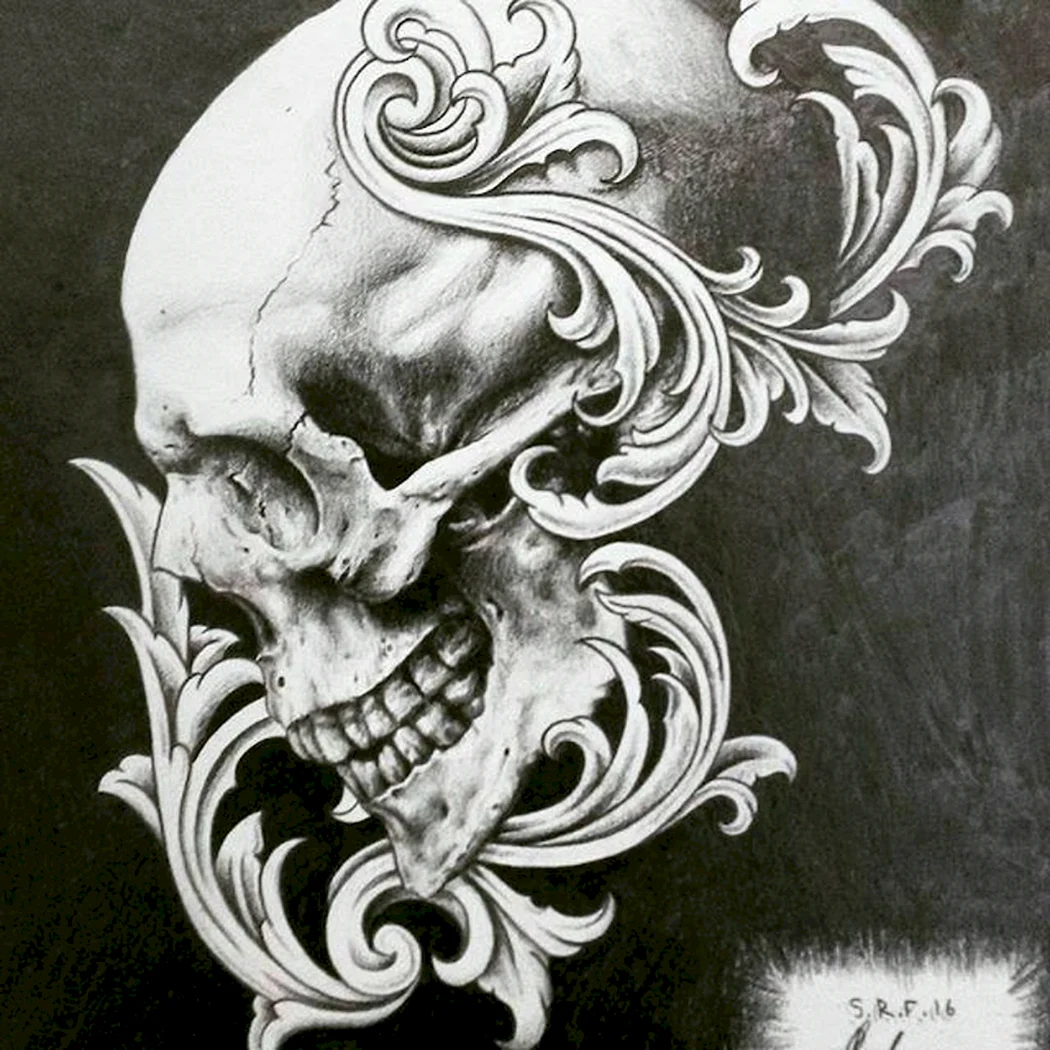 Череп орнамент