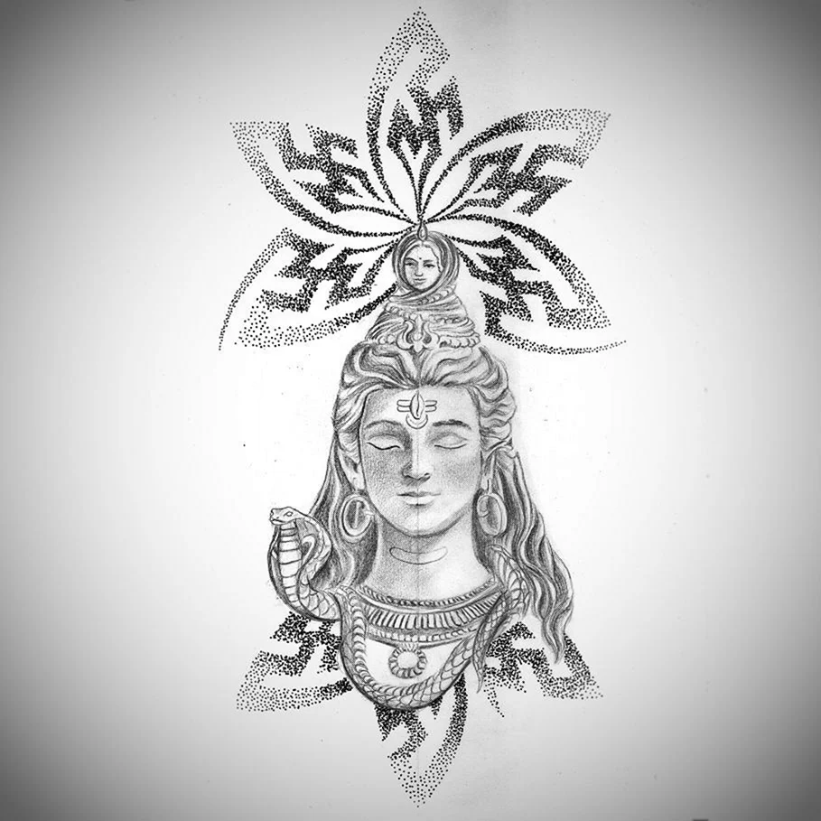 Бог Шива ескіз