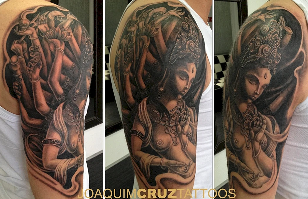 Шива тату плече