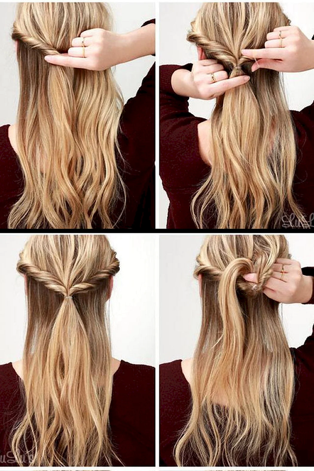 Пррсті зачіски на довге волосся