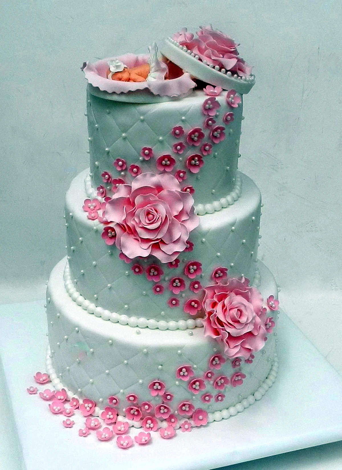 Двоярусний торт для дівчинки