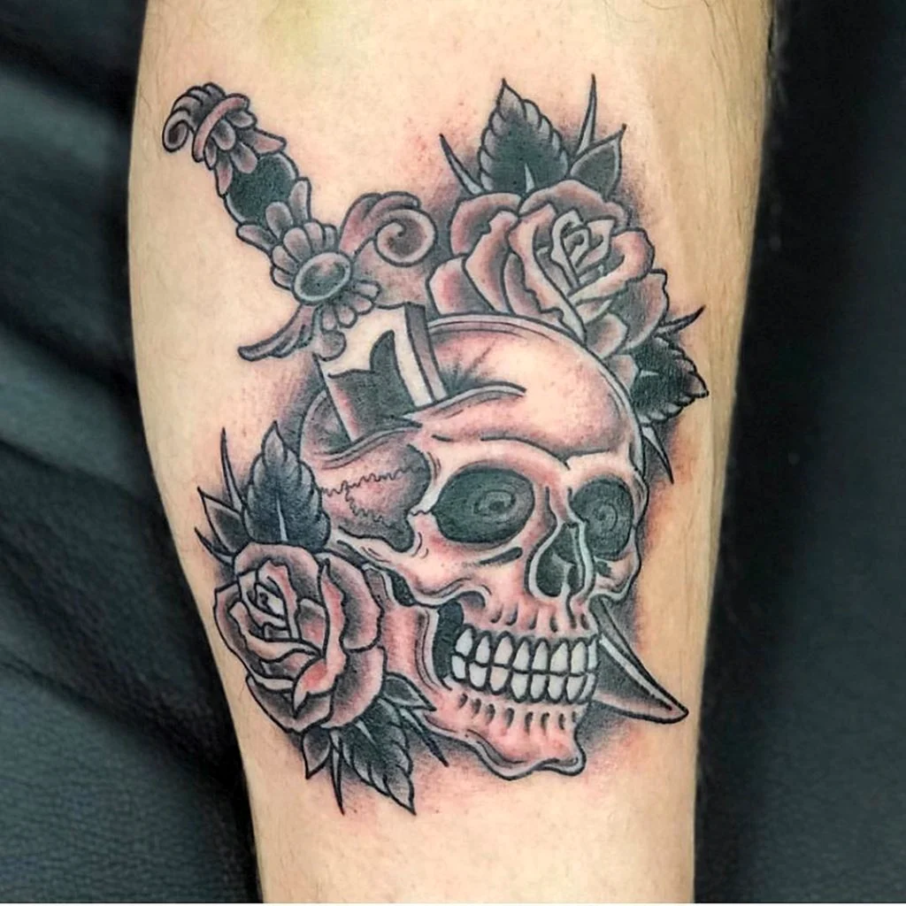 Тату череп з очима