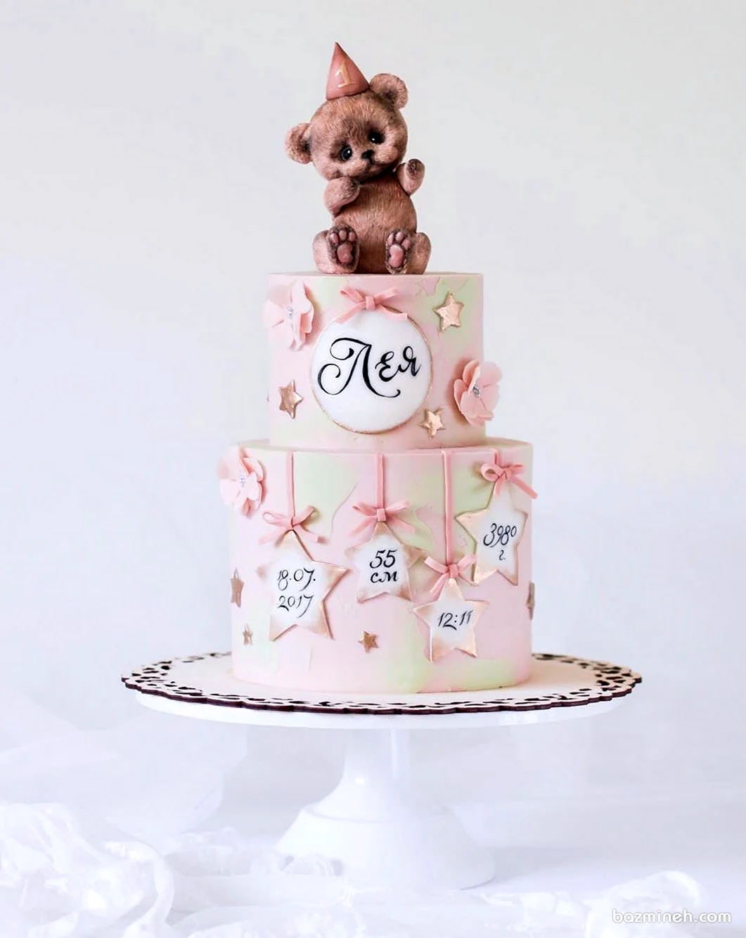 Двоповерховий торт на рік дівчинці
