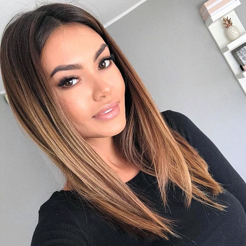 Омбре для брюнеток