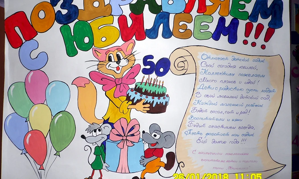 З днем народження. Плакат