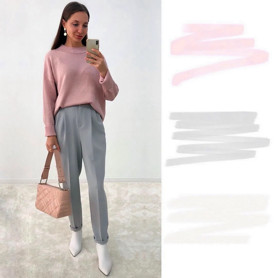 Светло-бледно-розовая водолазка