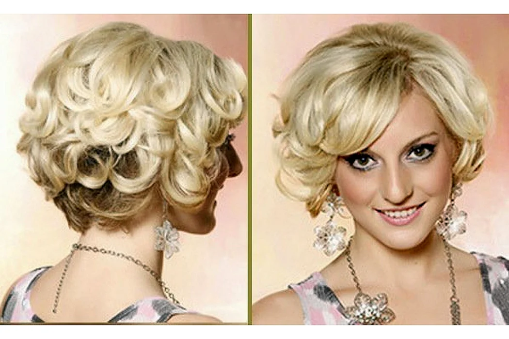 Зачіска для каре з чубчиком для свята в домашніх умовах.