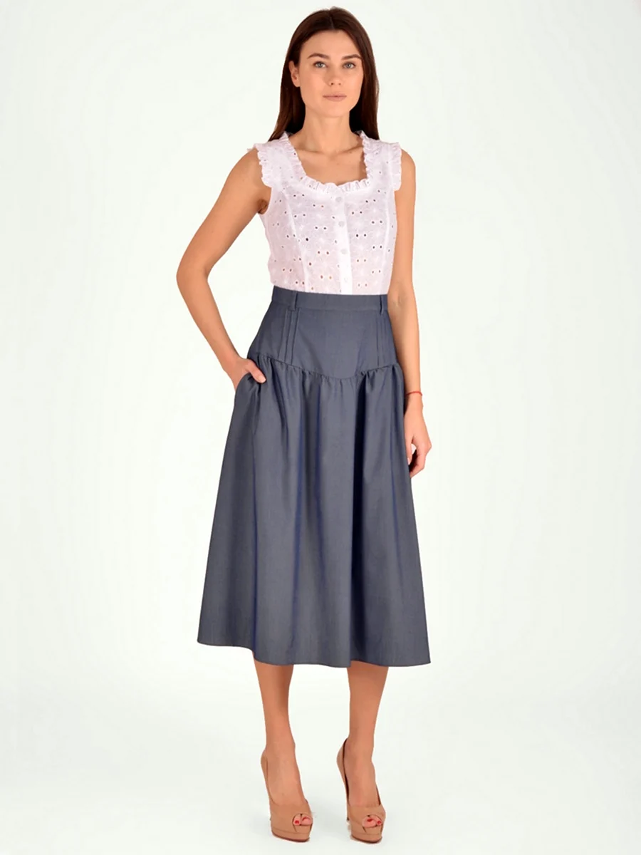 Юбка на кокетке