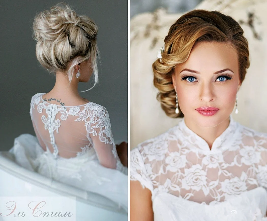 Зачіска з фатою на коротке волосся