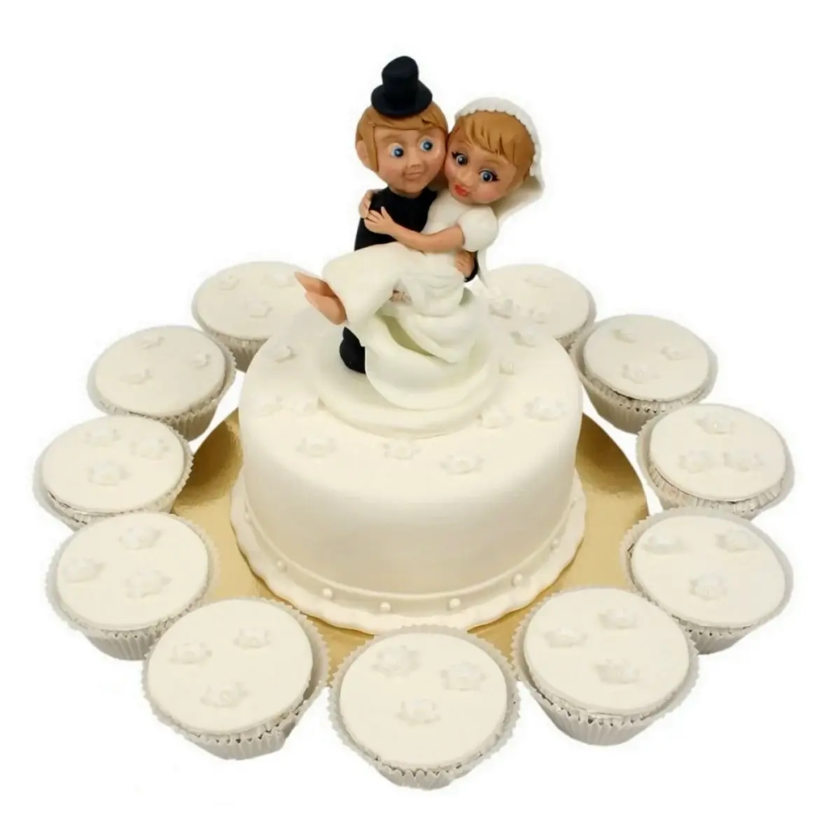 Свадебный торт одноярусный прикольный