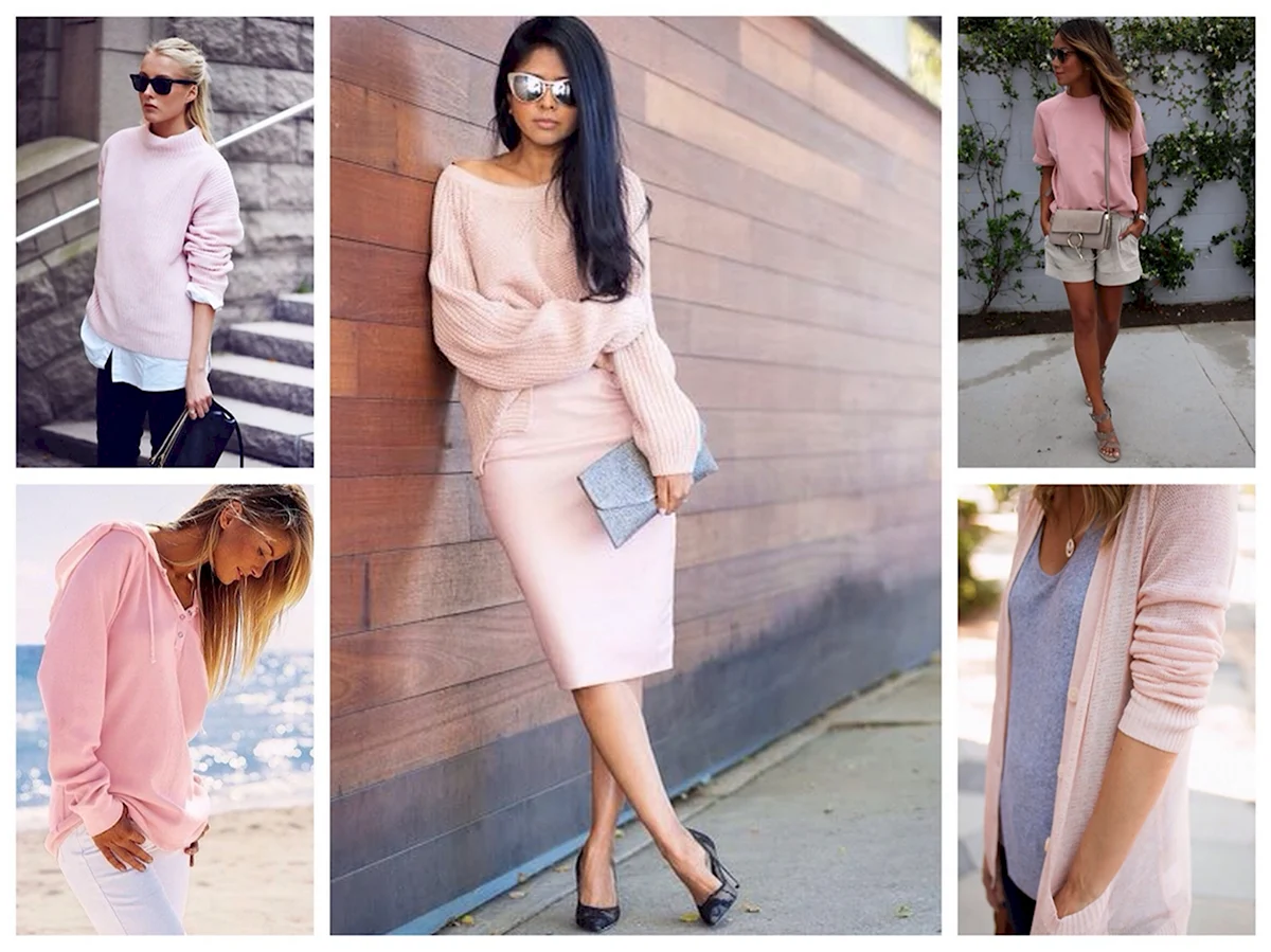 Пудровый цвет в одежде