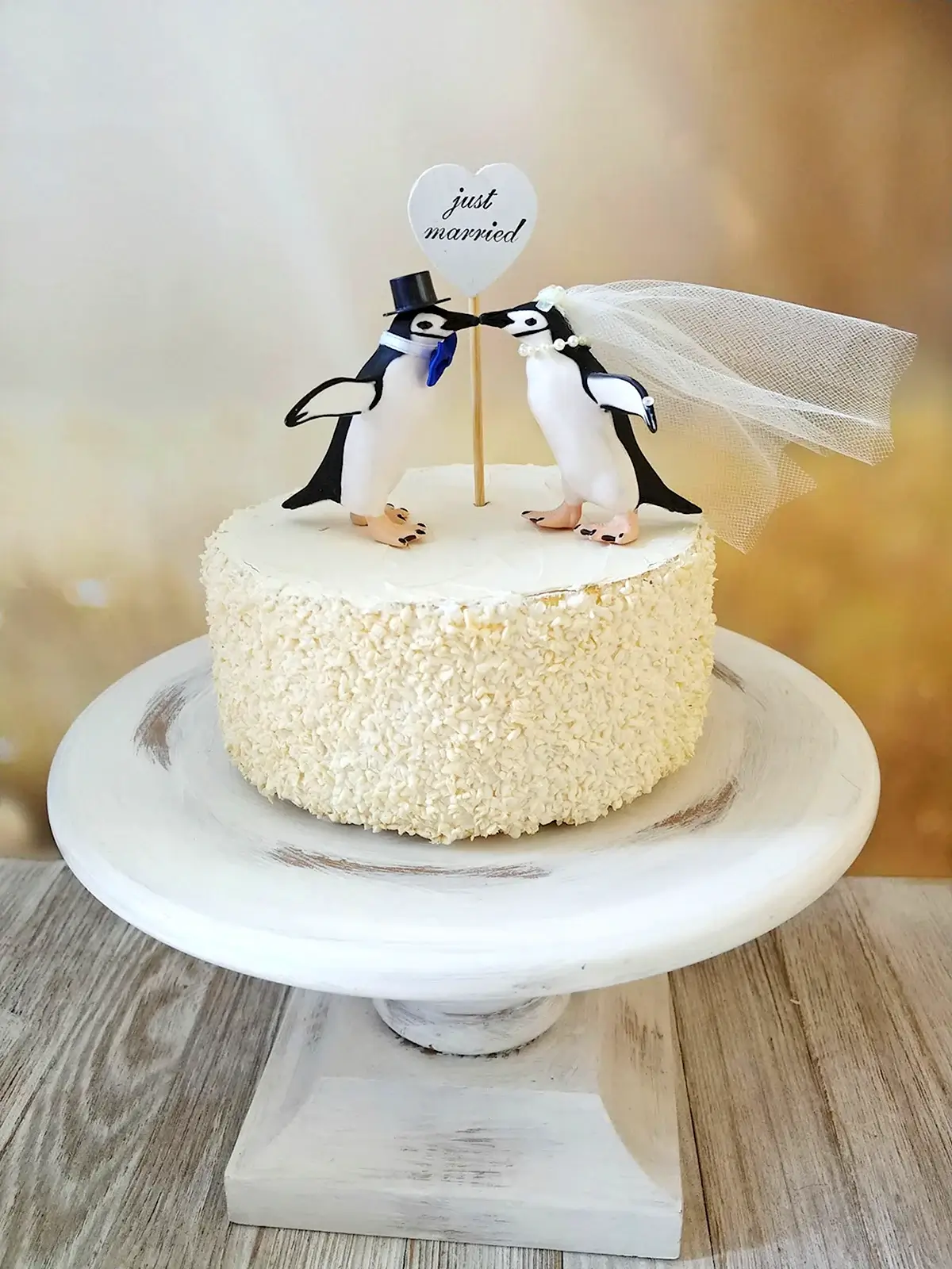 Свадебный торт одноярусный