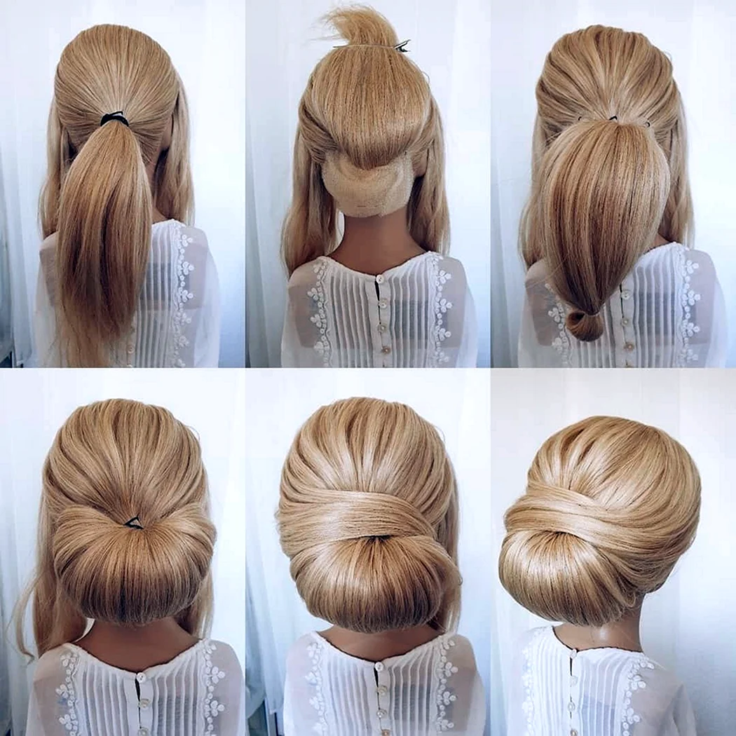 Зачіска валик на довге волосся