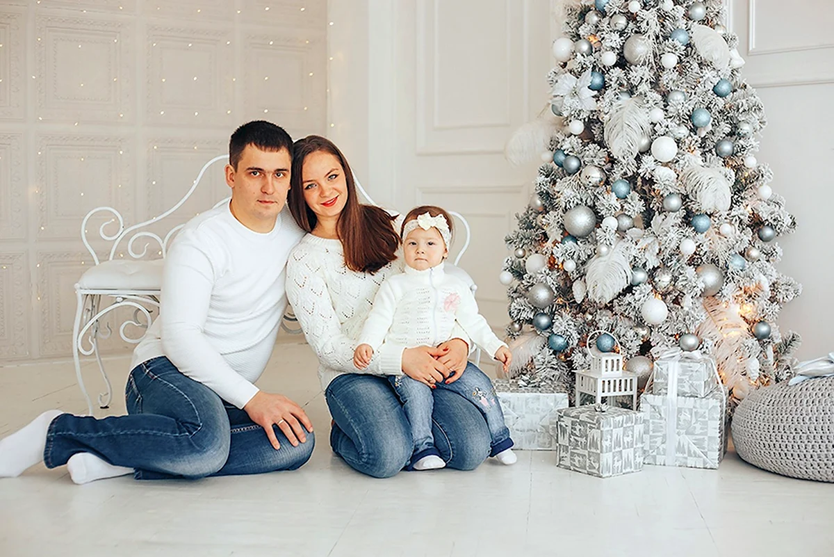 Новогодняя фотосессия семейная