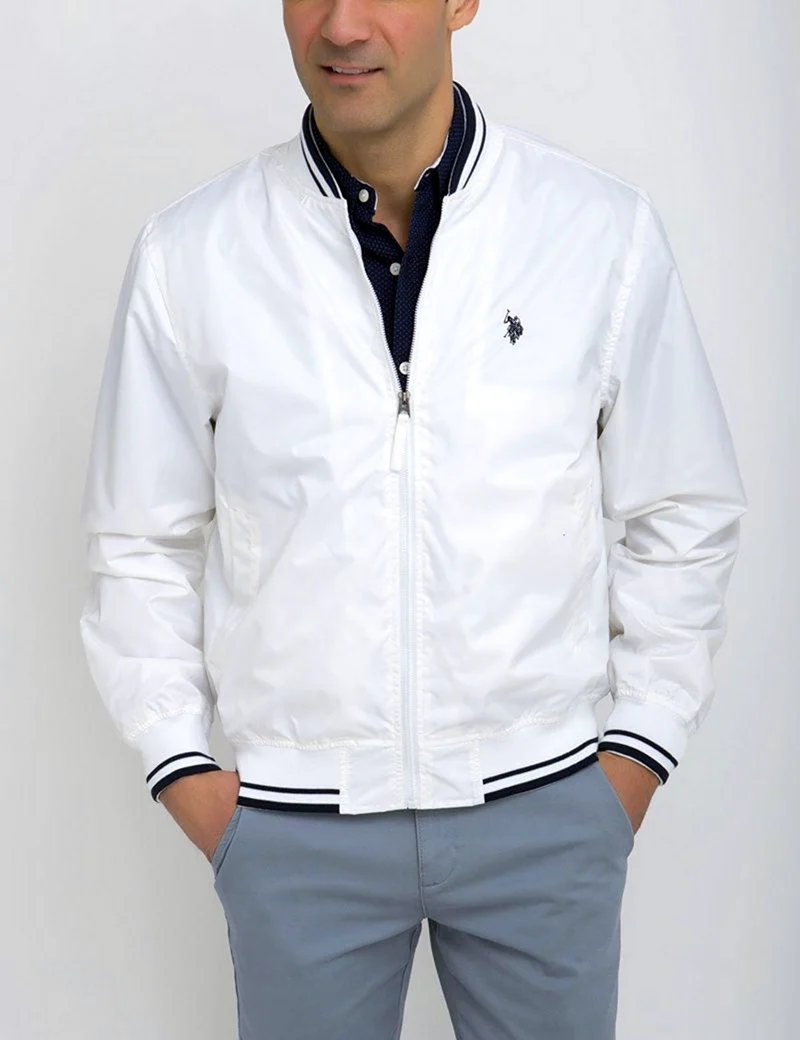Us Polo Assn ветровка белая мужская