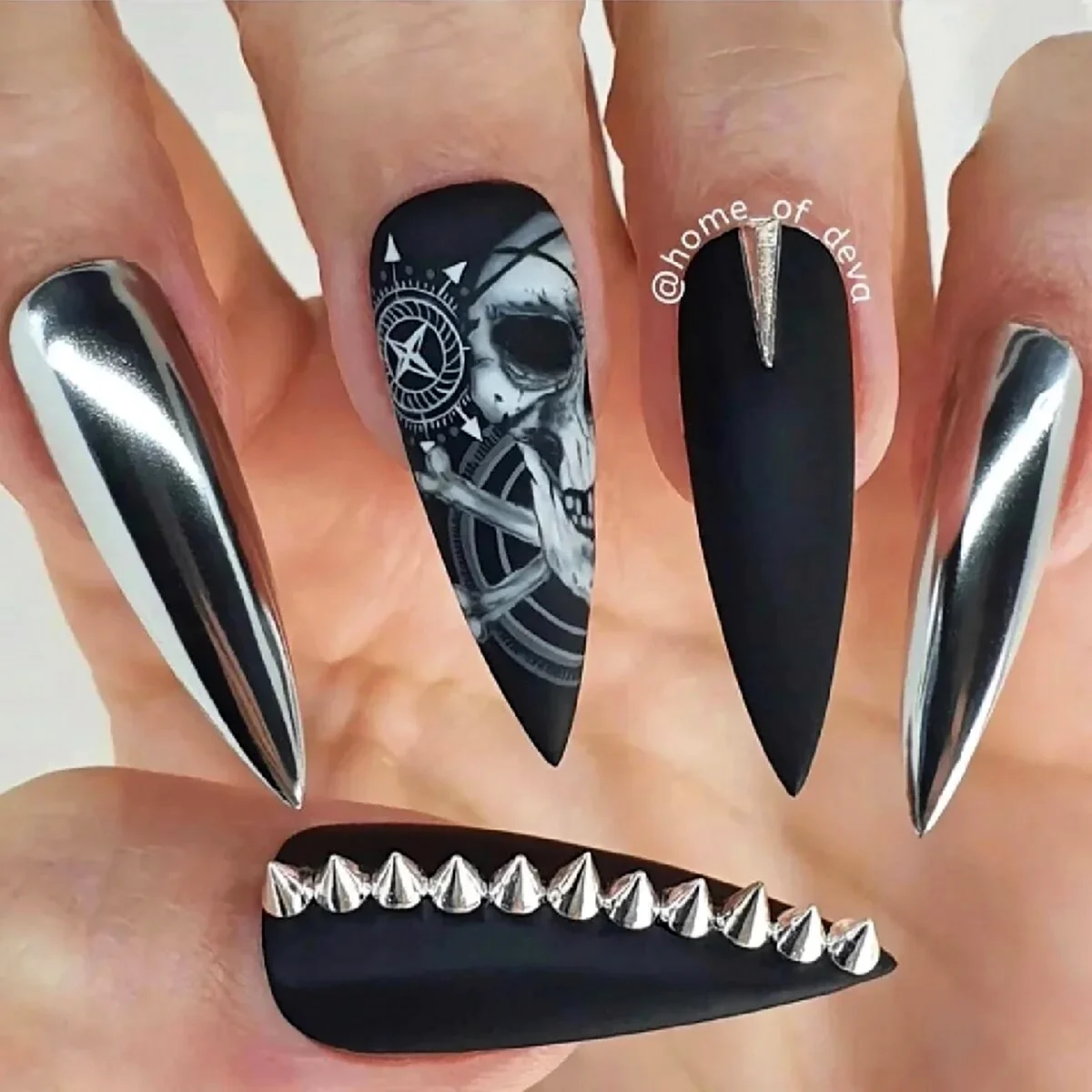 Маникюр на острые ногти 2021