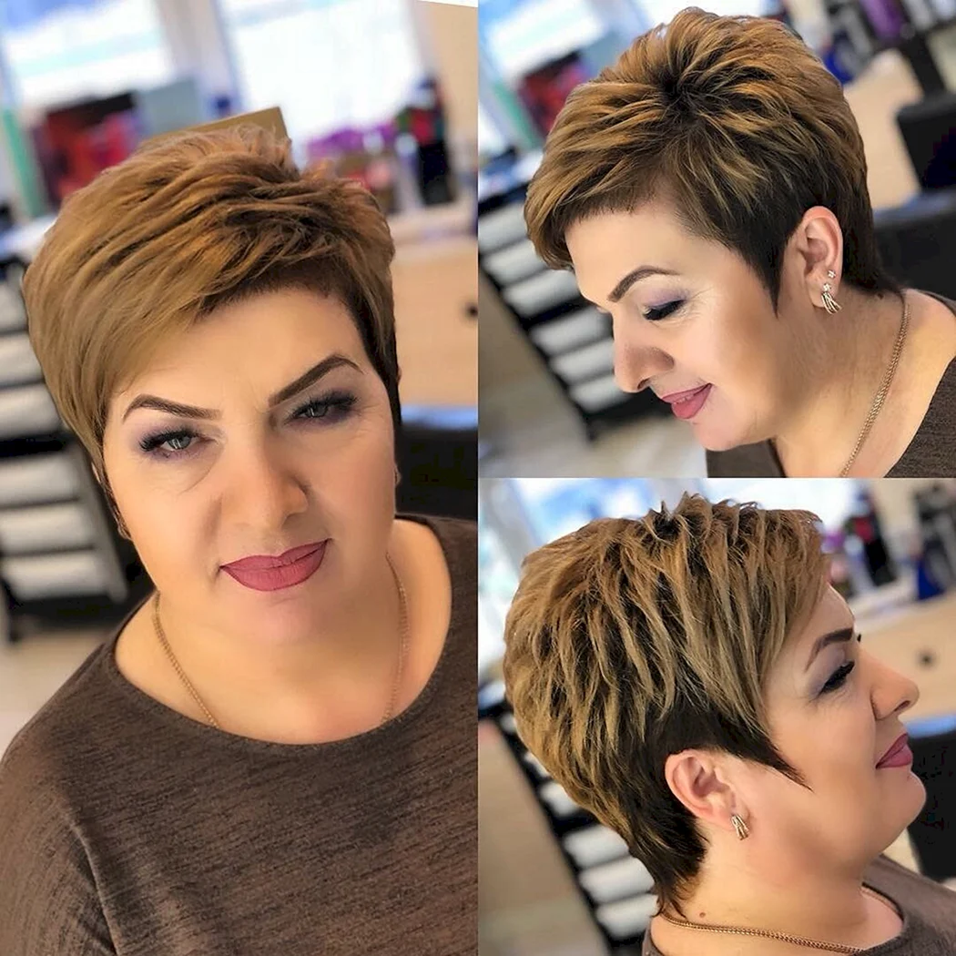 Стрижка Піксі 2021 для повних жінок