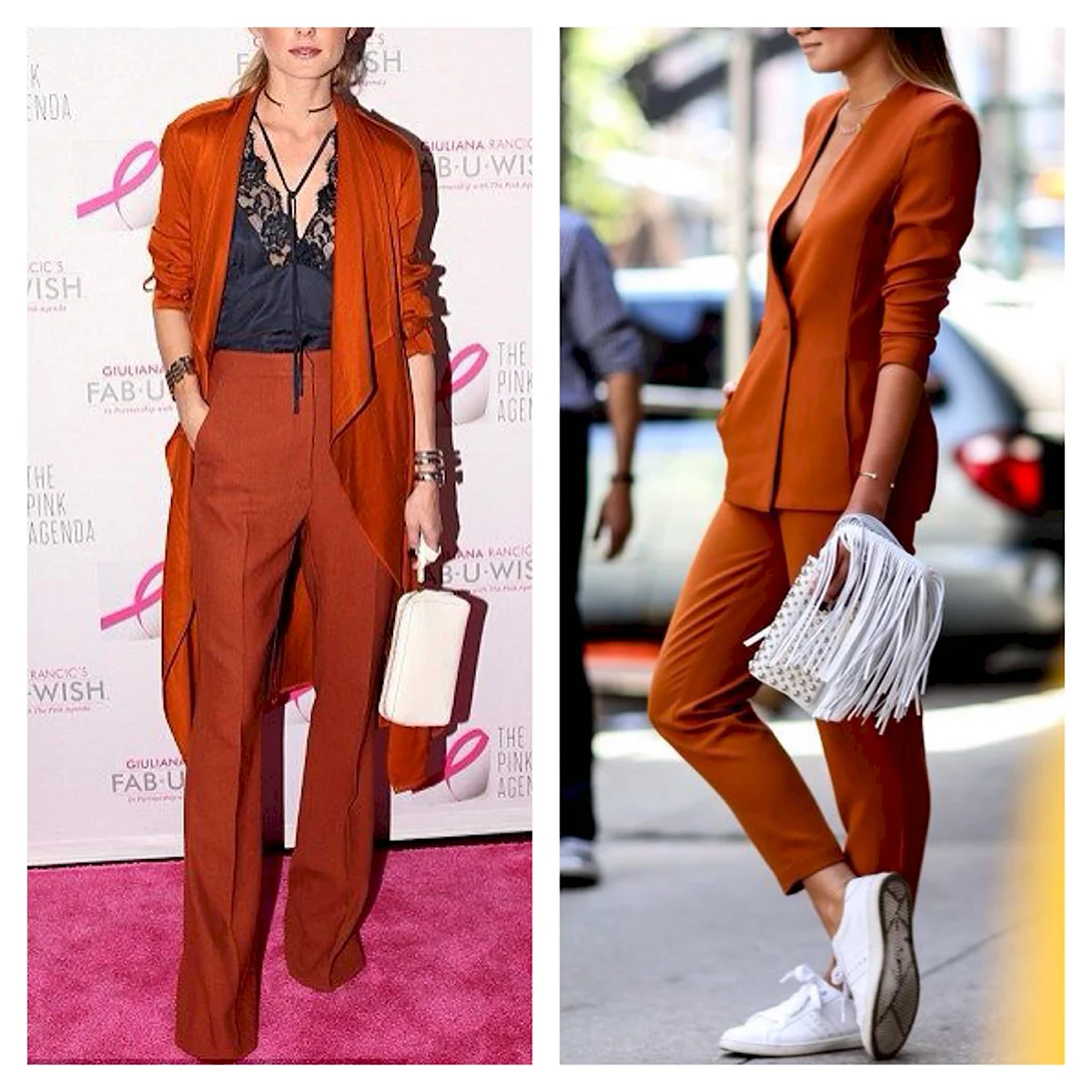 Кирпичный цвет в одежде