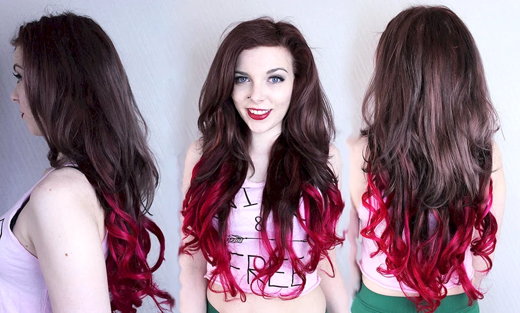 Dip Dye на темне волосся