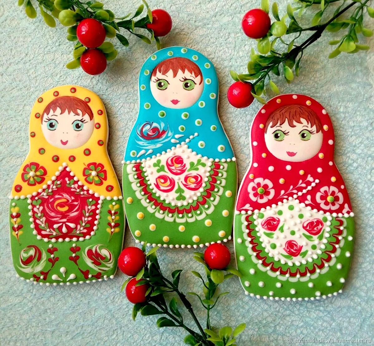 Матрешка пряник расписной