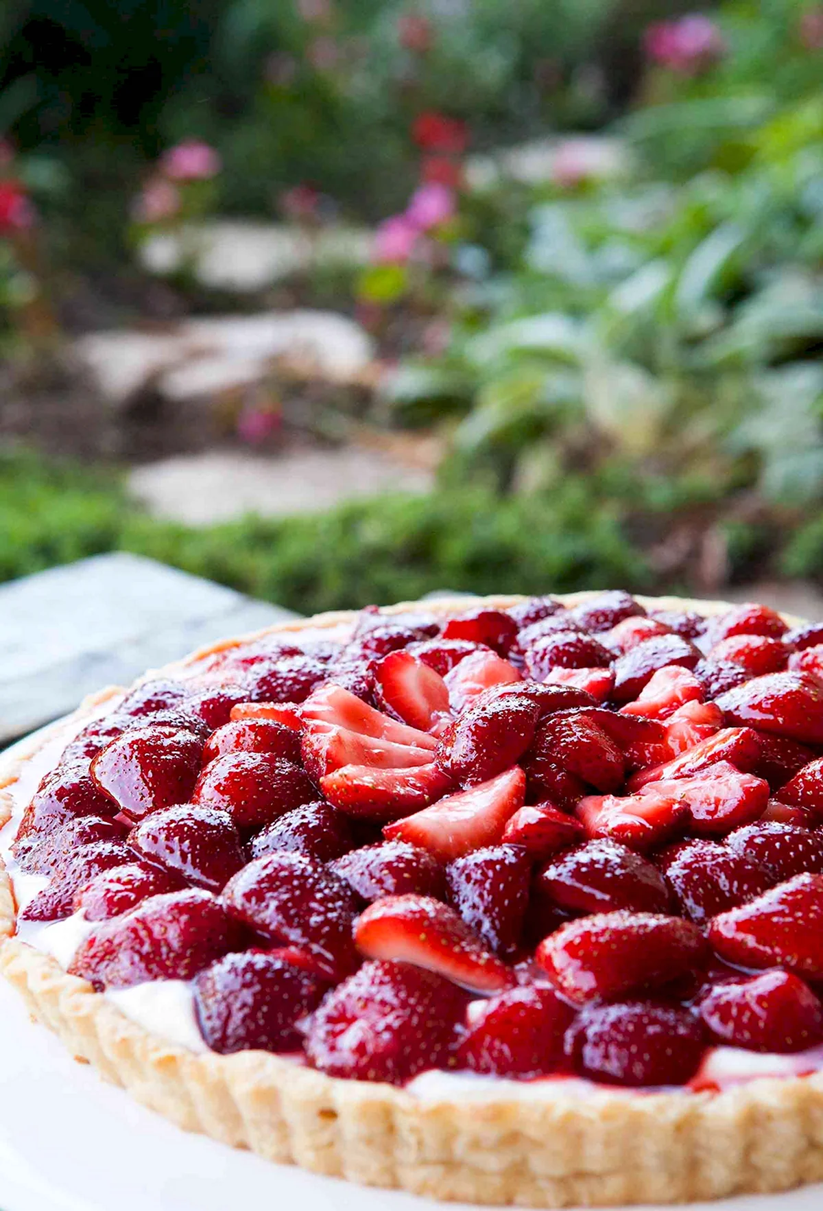 Пирог тарт с клубникой