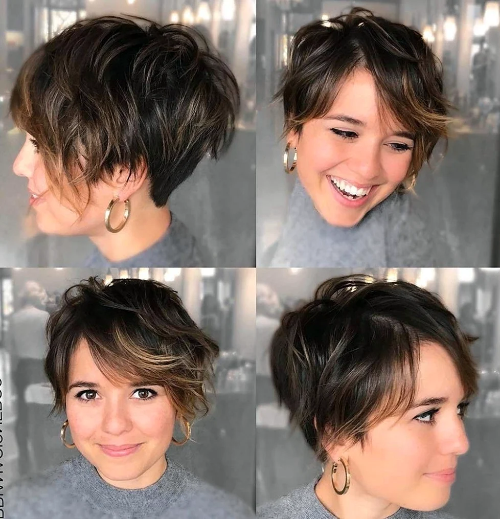 Піксі Боб стрижка для овального обличчя