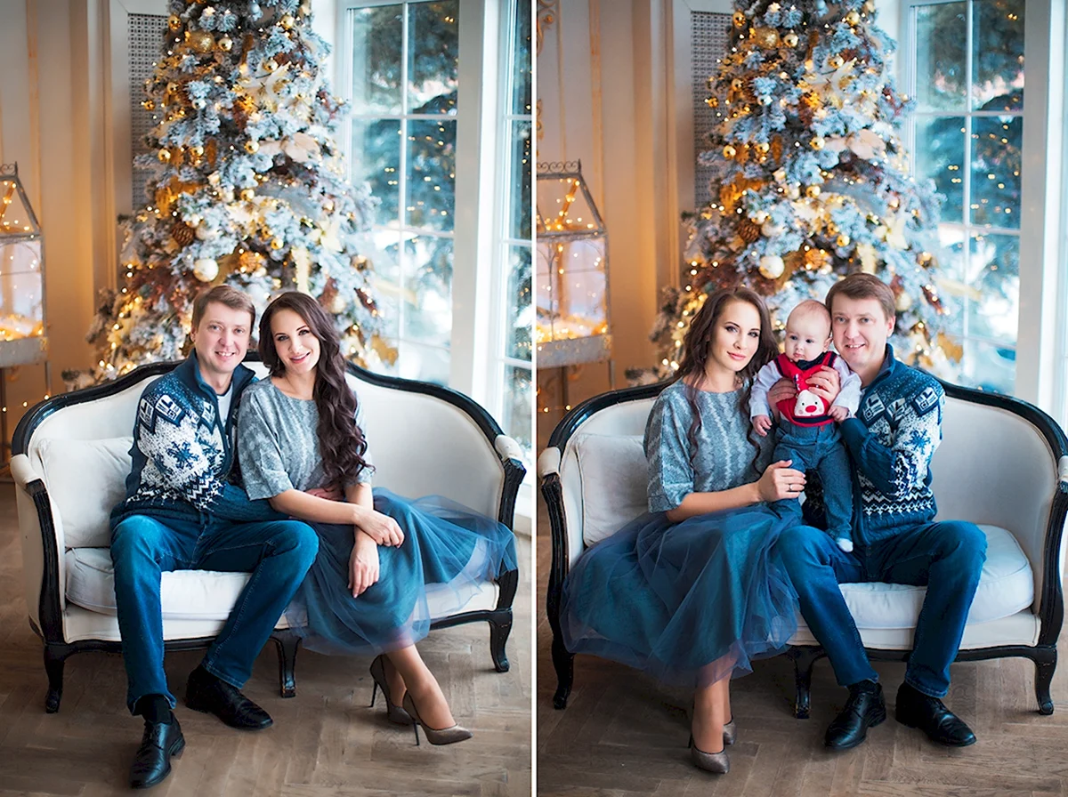 Образы для семейной фотосессии в студии