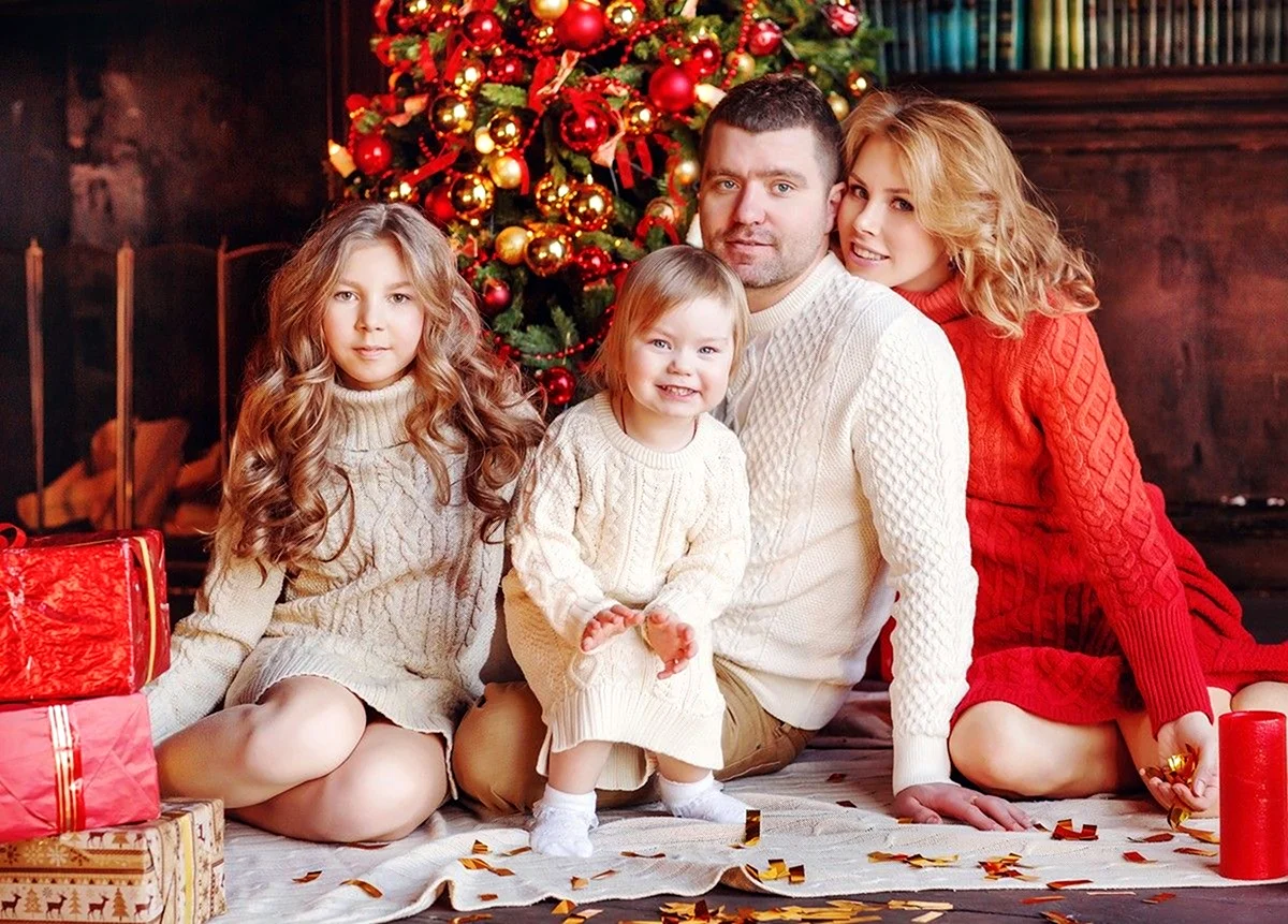 Новогодние семейные фото