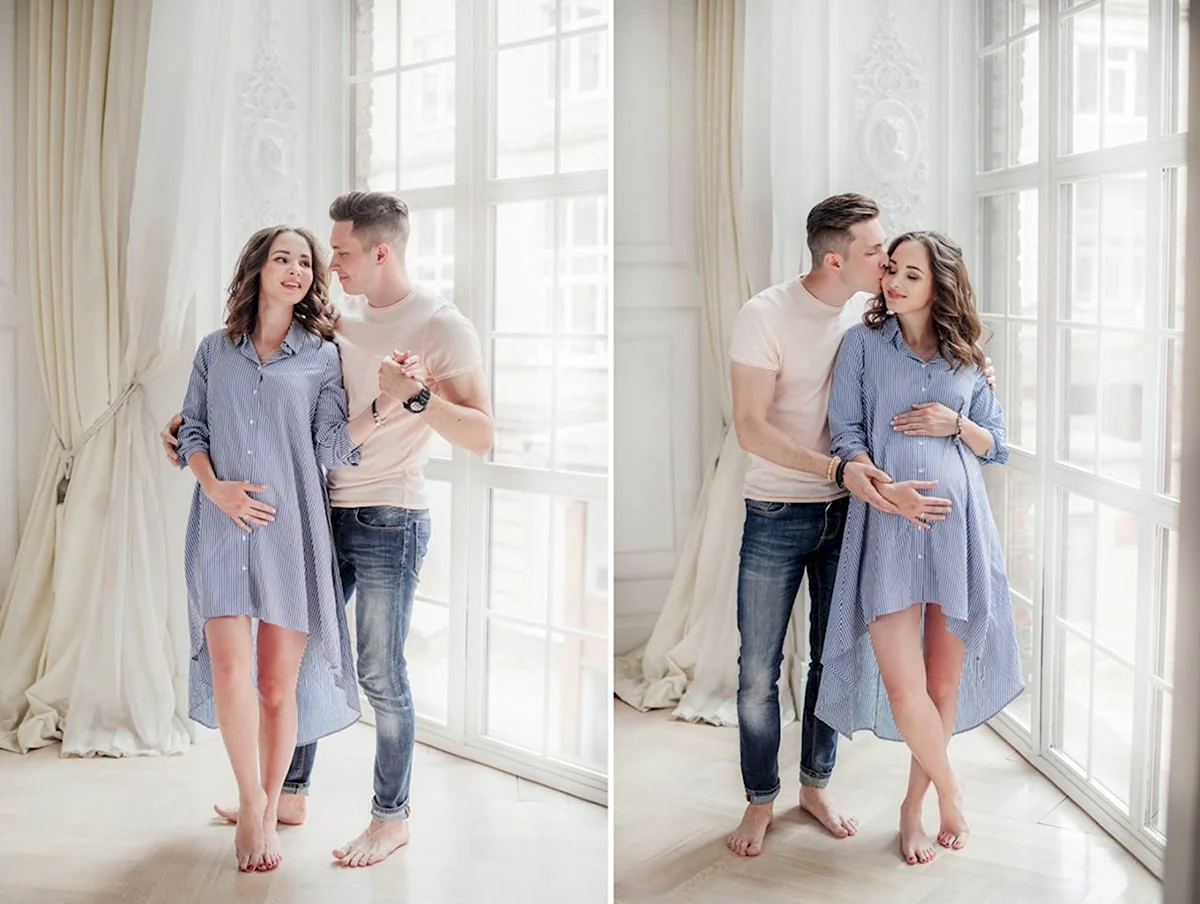 Фотосессия беременной с мужем