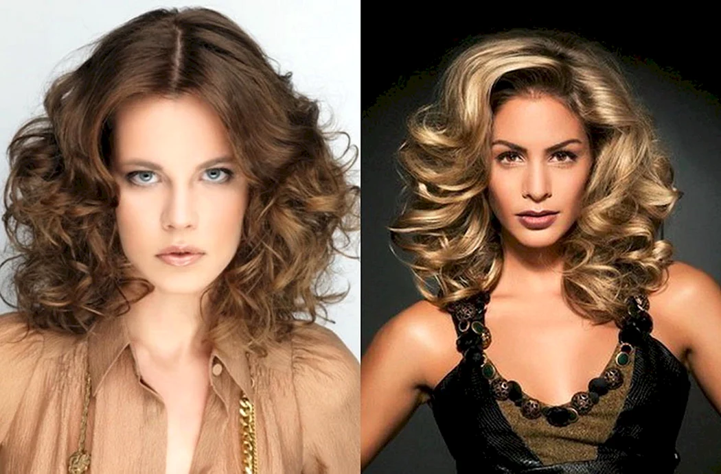 Зачіска великі Локони на середнє волосся