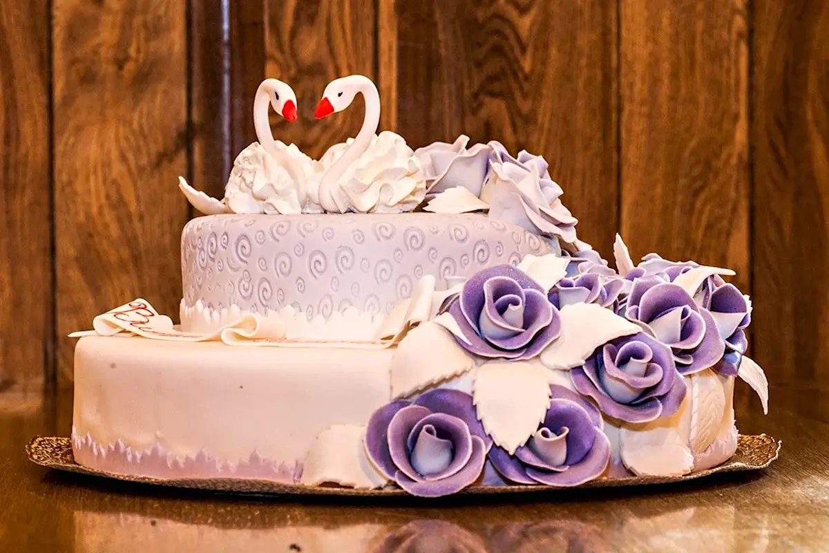 Свадебный торт одноярусный