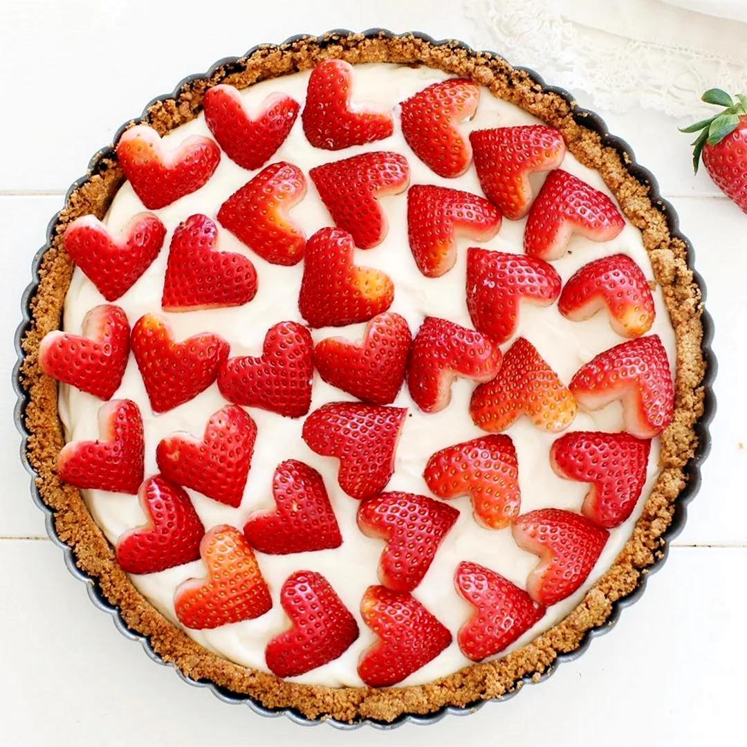 Сердце из клубники