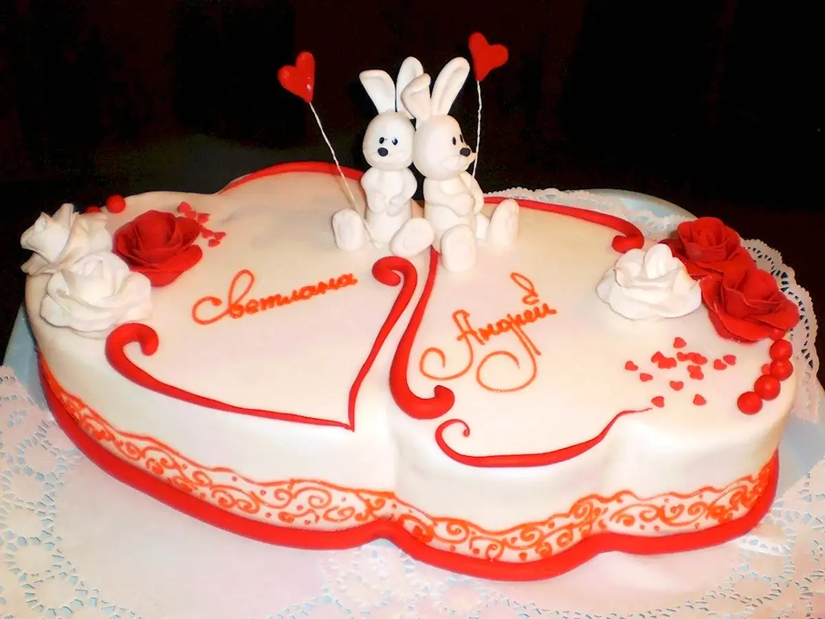 Торт на свадьбу одноярусный