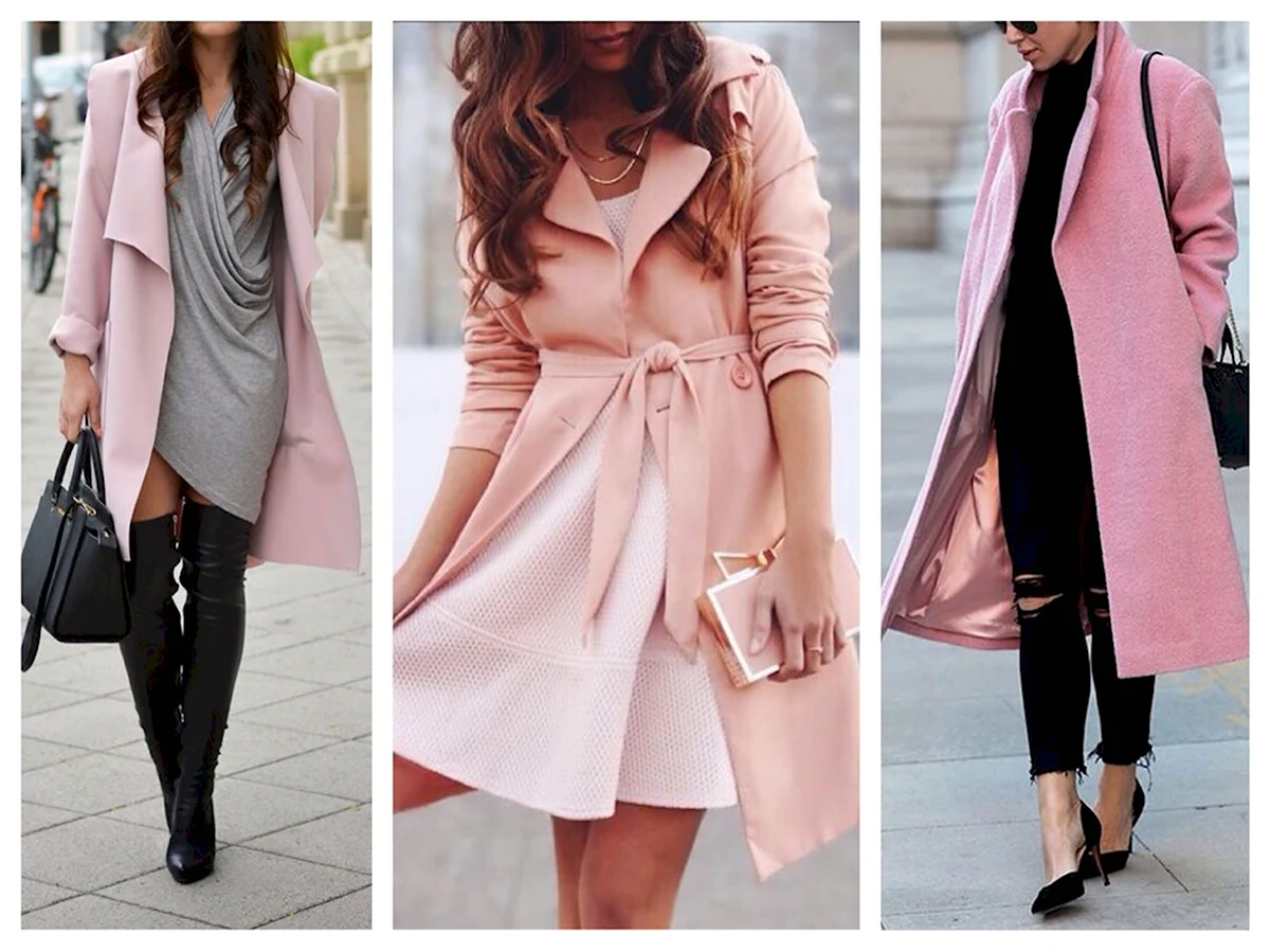 Розовое пальто