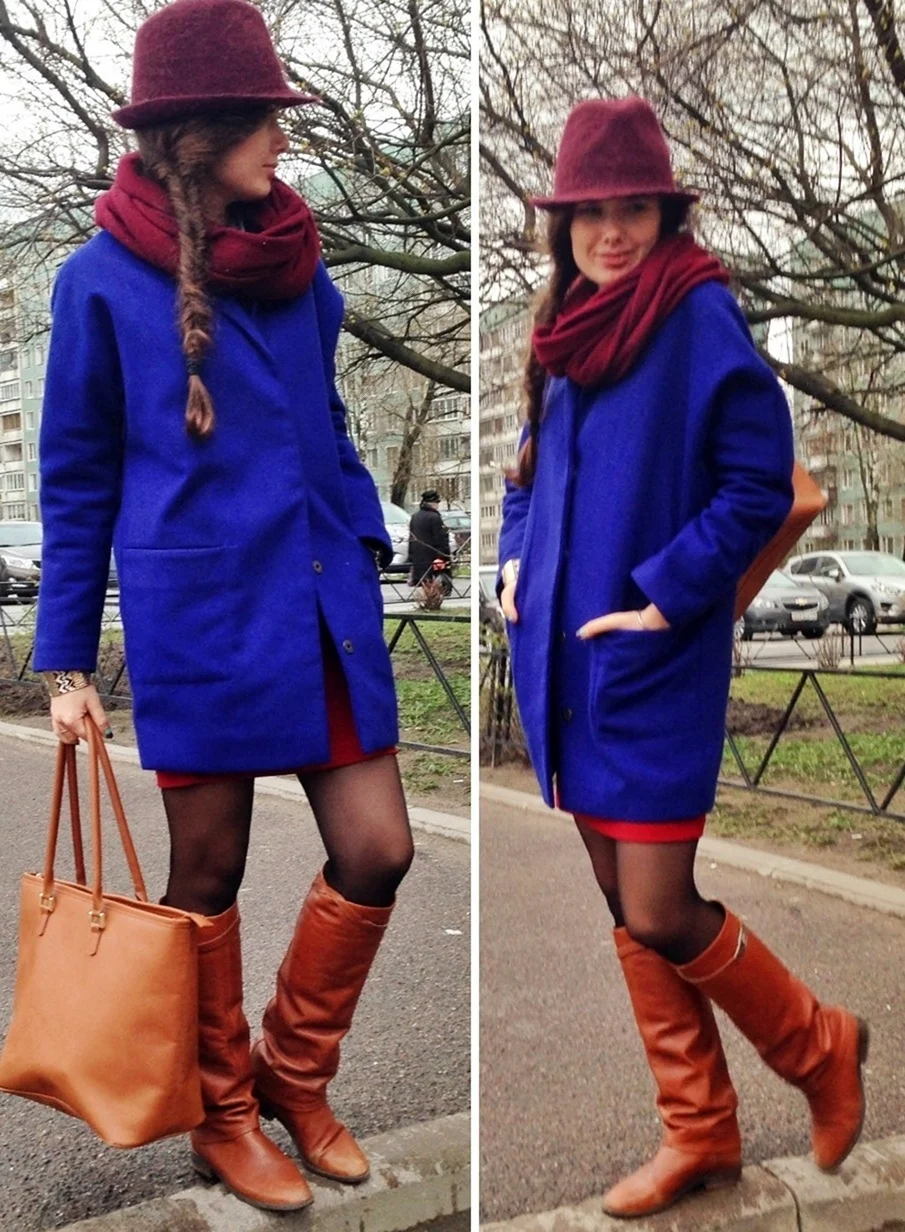 Сочетания с синим пальто