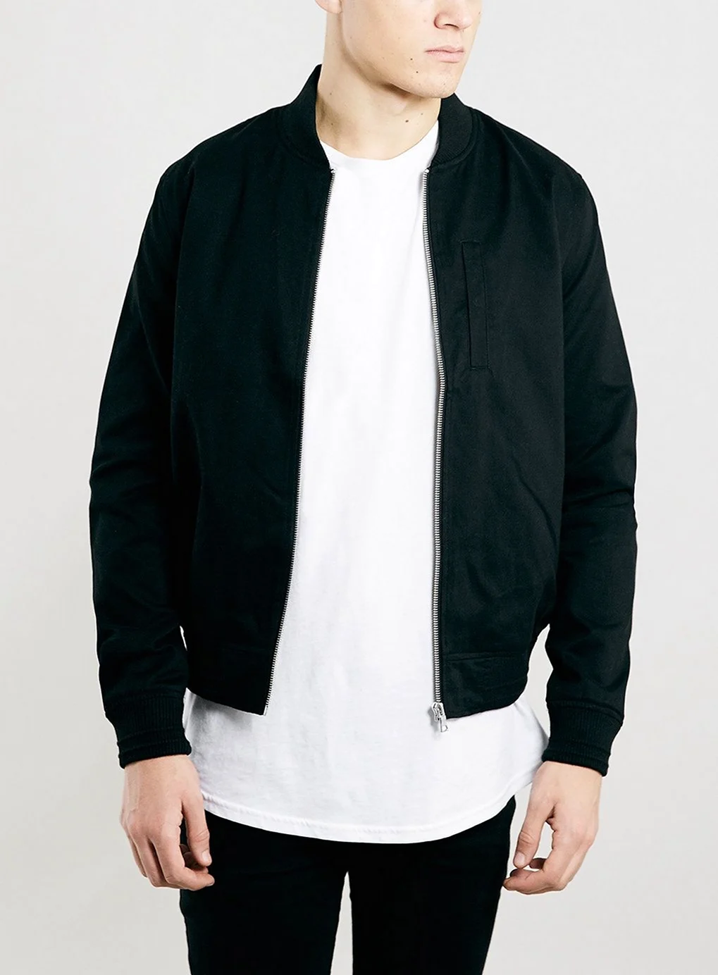 Чёрный бомбер Topman