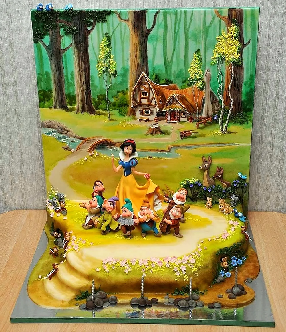 Детский торт Белоснежка