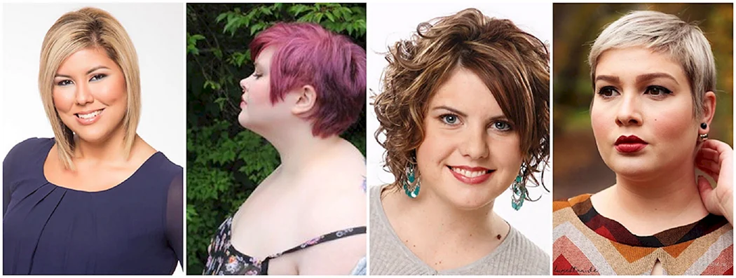 Короткі стрижки на товсте обличчя