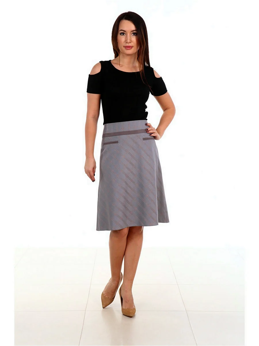 Юбка колокол на кокетке