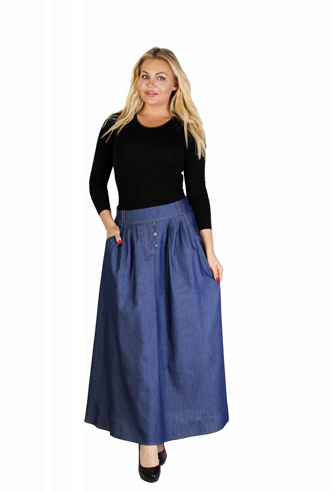 Длинная юбка на кокетке