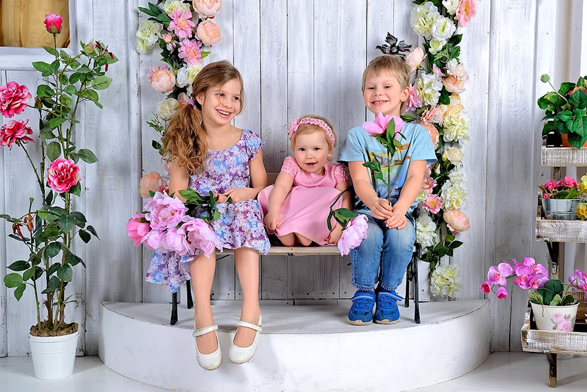 Модные детские фотосессии в студии