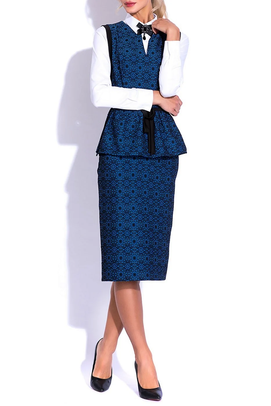 Жилет с юбкой карандаш